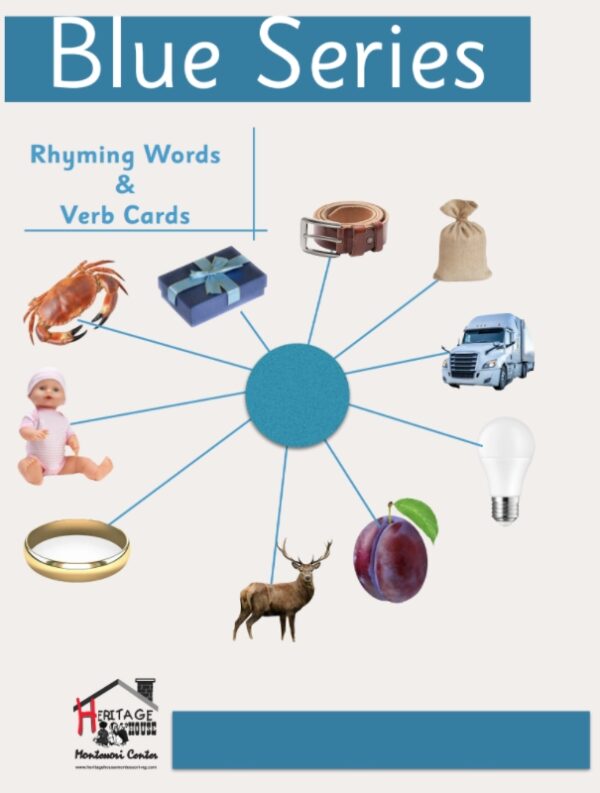 Blue Level Rhyming Words & Verb Cards